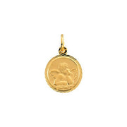 14K Yellow 12 mm Angel Pendant