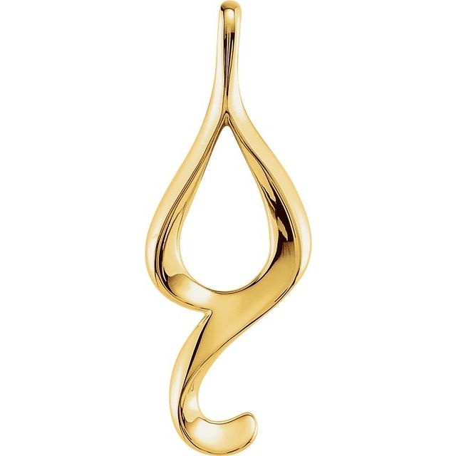 14K Yellow Freeform Pendant