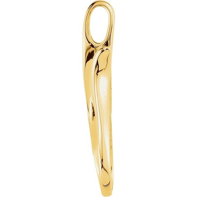 14K Yellow Freeform Pendant