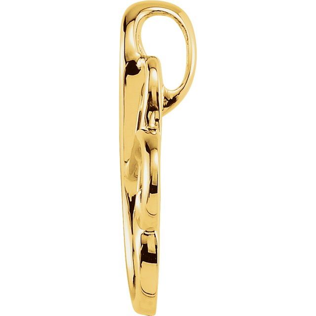 14K Yellow Freeform Pendant