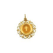 14k Yellow 18 Mm Confirmation Medal