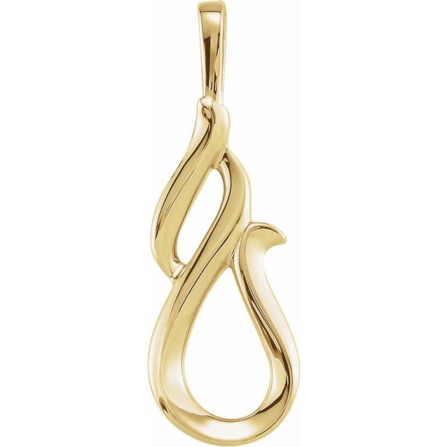 14K Yellow Freeform Pendant