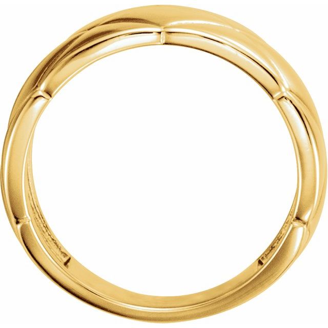 14k Yellow Quilted Ring