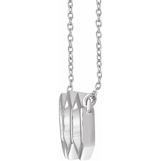 14k White Geometric 16-18' Necklace