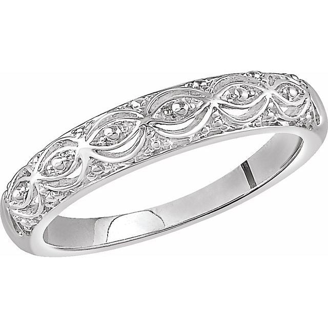 14k White Sculptural Band