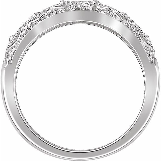 14k White Sculptural Band