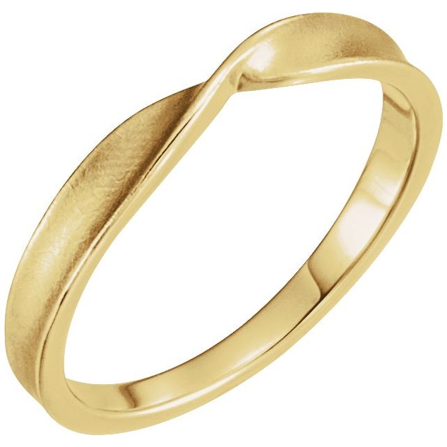 14k Yellow 3 Mm Stackable Twisted Ring
