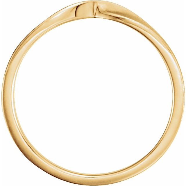 14k Yellow 3 Mm Stackable Twisted Ring
