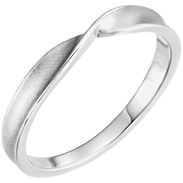 Sterling Silver 3 Mm Stackable Twisted Ring