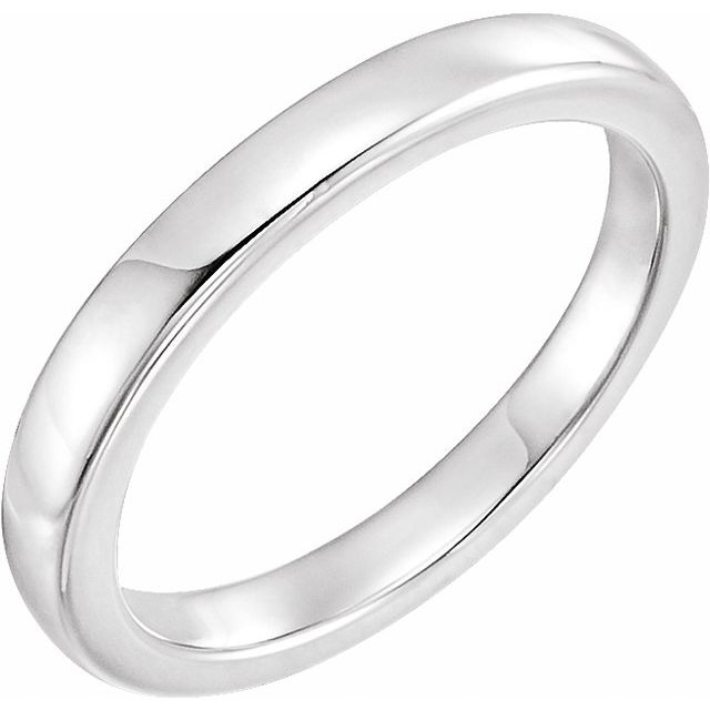 14k White Solstice Solitaire® #16=2.5-6.0 Ct Tapered Bombé Matching Band