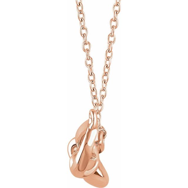 14k Rose Bow 16-18' Necklace