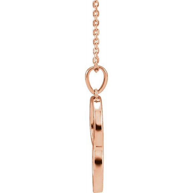 14k Rose Interlocking Circle 16-18' Necklace