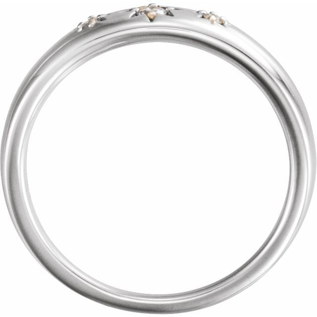 Sterling Silver .05 Ctw Natural Diamond Star Ring