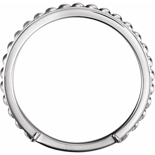 Sterling Silver Stackable Bead Ring
