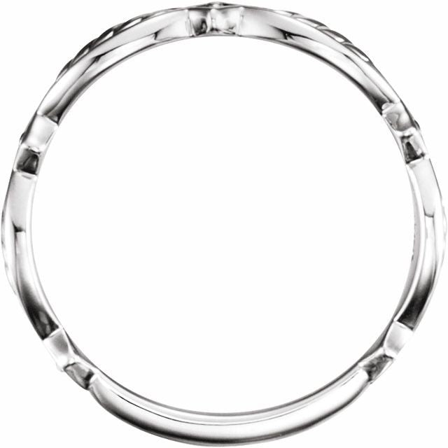 14k White Stackable Ring