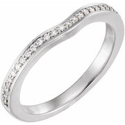 14K White 1/8 CTW Natural Diamond Band