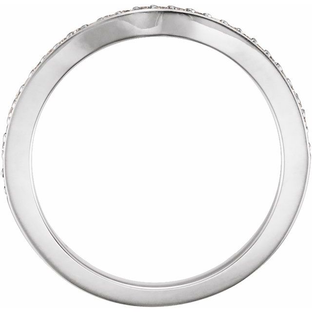 14K White 1/8 CTW Natural Diamond Band