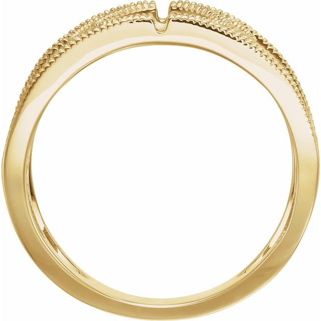 14k Yellow 1/4 Ctw Natural Diamond Geometric Ring