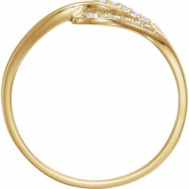 14k Yellow .08 Ctw Natural Diamond Ring