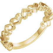14k Yellow Heart Ring