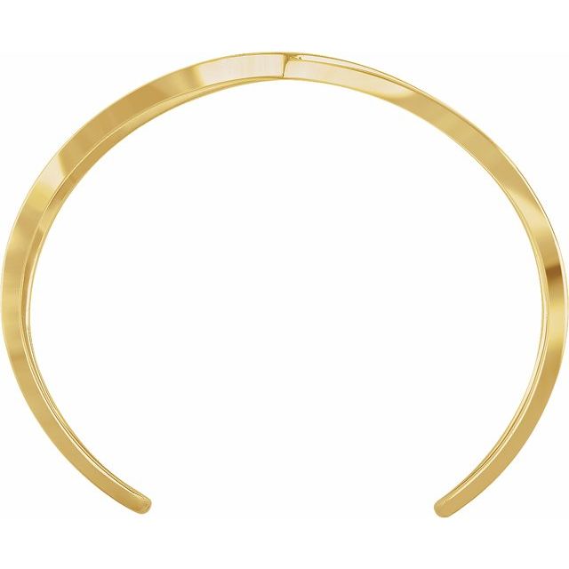 14k Yellow Criss-cross Cuff 7' Bracelet