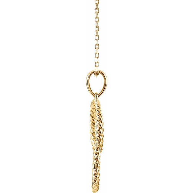 14k Yellow Interlocking Circle 16-18' Necklace