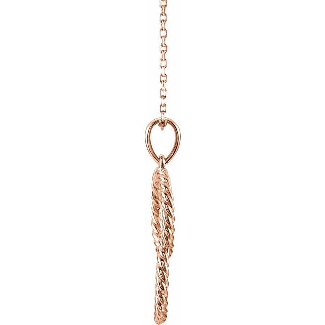 14k Rose Interlocking Circle 16-18' Necklace