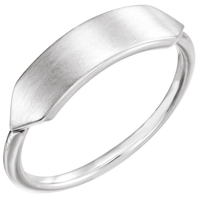 Sterling Silver 20x5 Mm Geometric Signet Ring