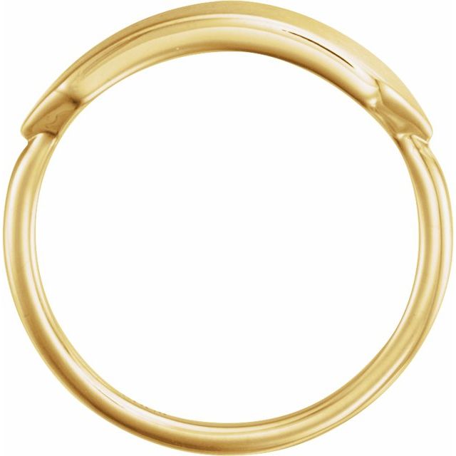 14k Yellow 19.7x5 Mm Geometric Signet Ring