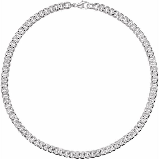 Sterling Silver 8 mm Curb 16' Chain