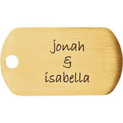 18k Yellow Vermeil 21x38 Mm Posh Mommy® Engravable Little Dude Dog Tag