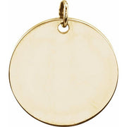 18k Yellow Vermeil Be Posh® Engravable Disc Pendant