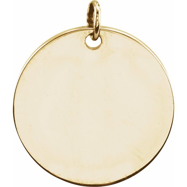 18k Yellow Vermeil Be Posh® Engravable Disc Pendant