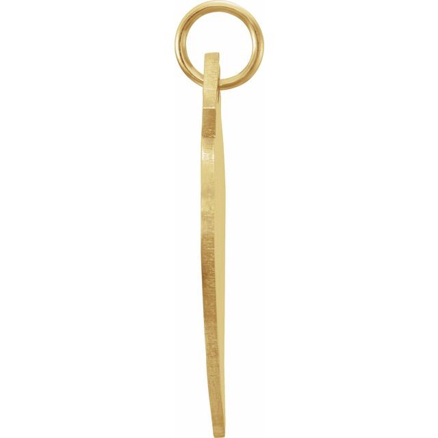 18k Yellow Vermeil Engravable Shield Pendant