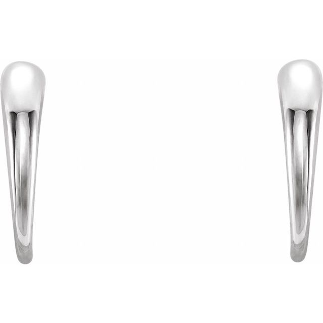 Sterling Silver J-hoop Earrings