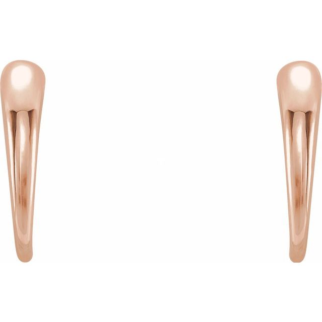 14k Rose J-hoop Earrings