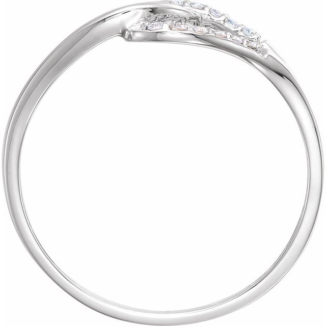 14k White .08 Ctw Natural Diamond Ring