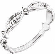 14k White Stackable Ring