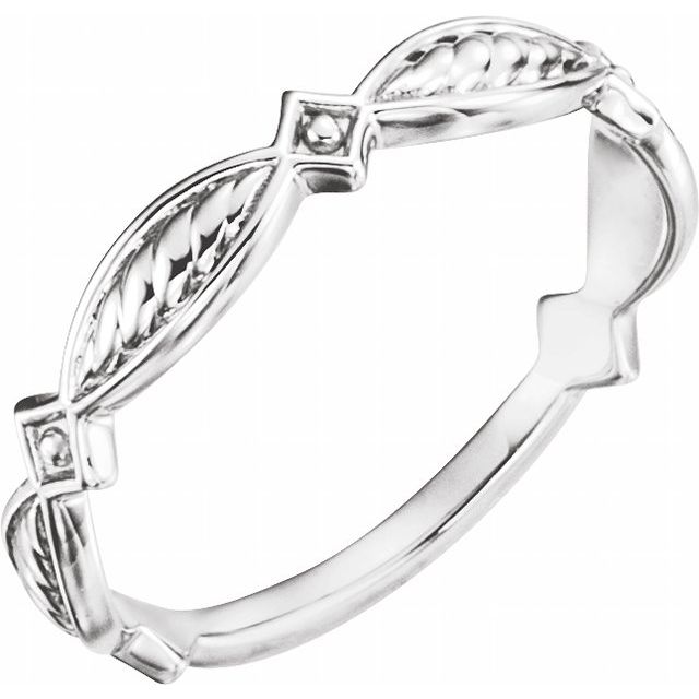 14k White Stackable Ring