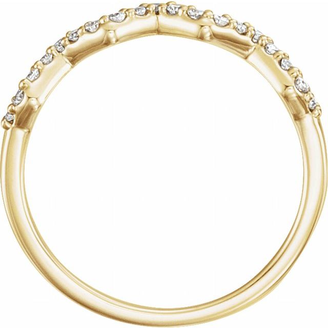 14k Yellow 1/5 Ctw Natural Diamond Stackable Ring