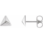 Sterling Silver Pyramid Earrings
