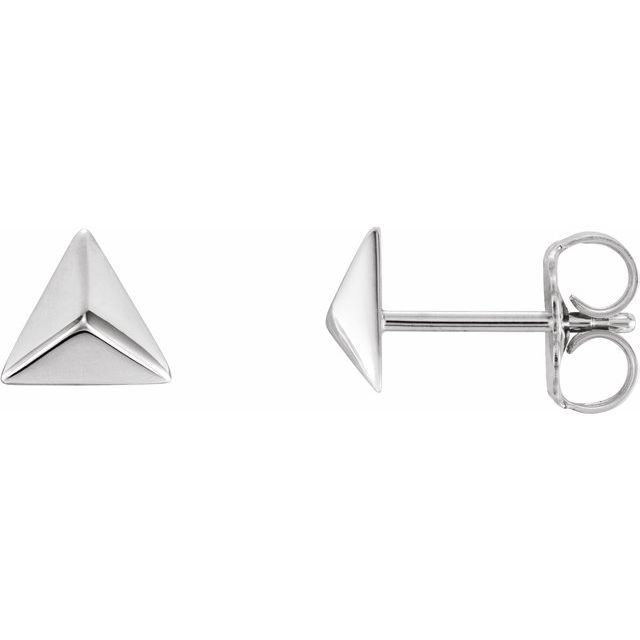Sterling Silver Pyramid Earrings