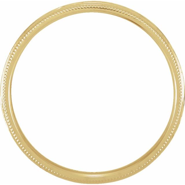 14k Yellow 3 Mm Milgrain Hand-engraved Comfort-fit Band Size 7