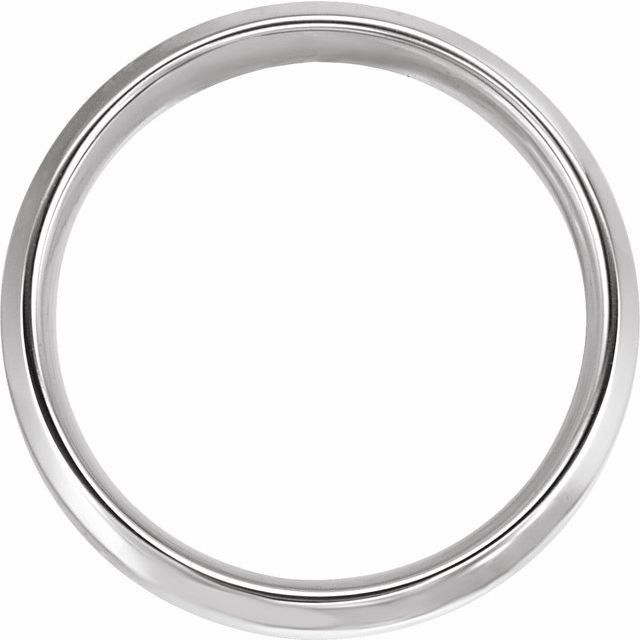14k White/yellow  6 Mm Beveled-edge Band Size 10