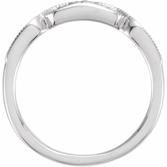 14k White Stackable Bead Ring