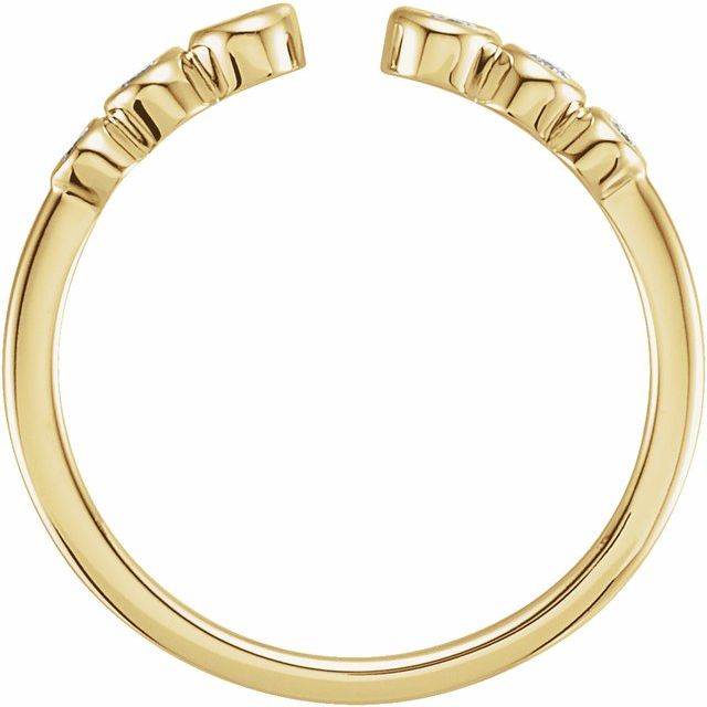 14k Yellow 1/4 Ctw Natural Diamond Negative Space Ring