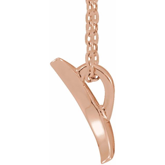 14k Rose Crescent 16-18' Necklace