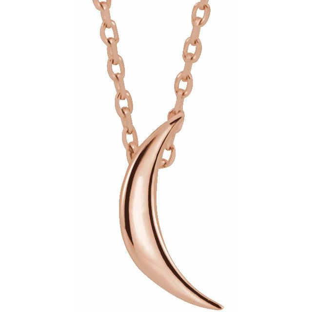 14k Rose Crescent 16-18' Necklace