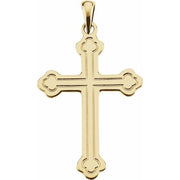 14K Yellow Cross Pendant