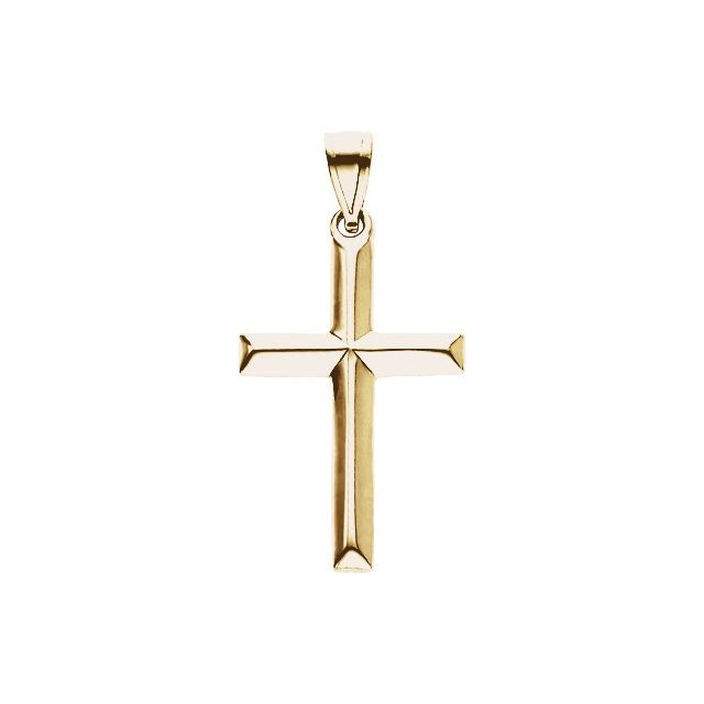 14K Yellow Cross Pendant